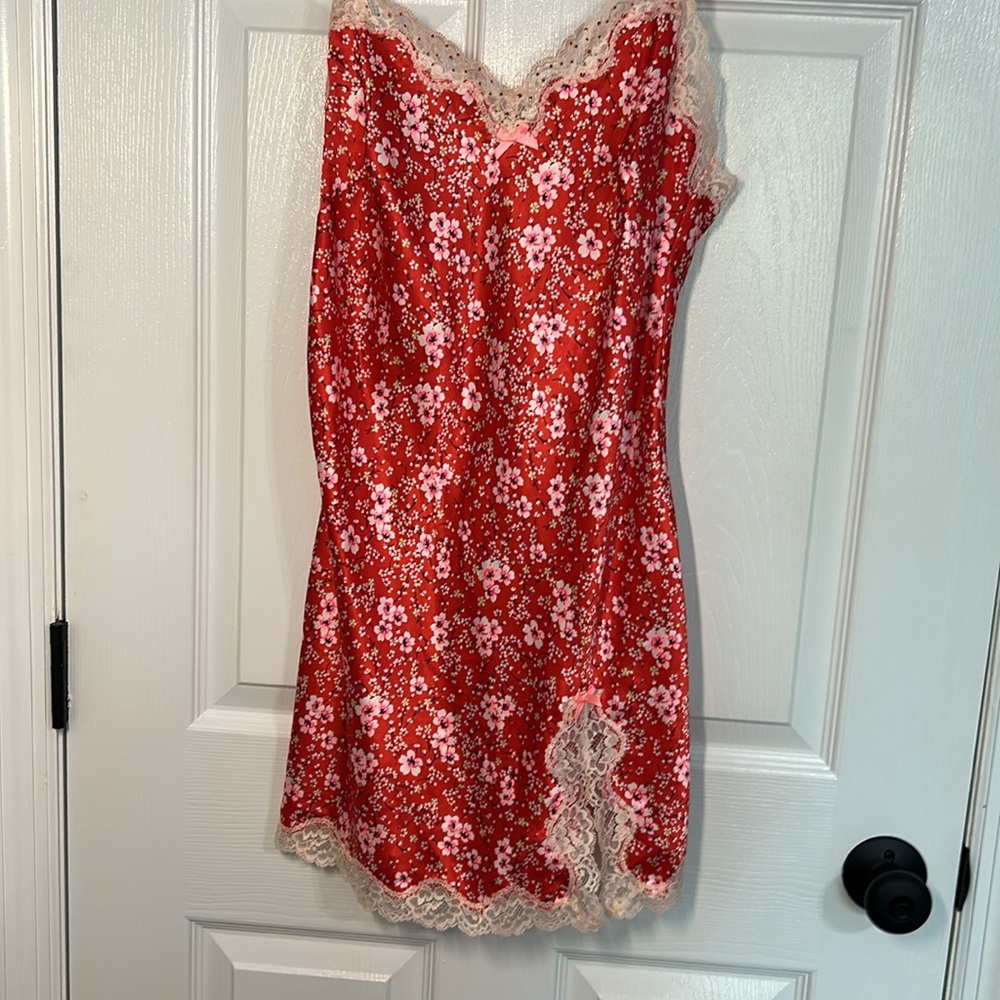 Victoria’s Secret Y2K cherry blossom mini slip dress with bows and gems Medium - Picture 3 of 17